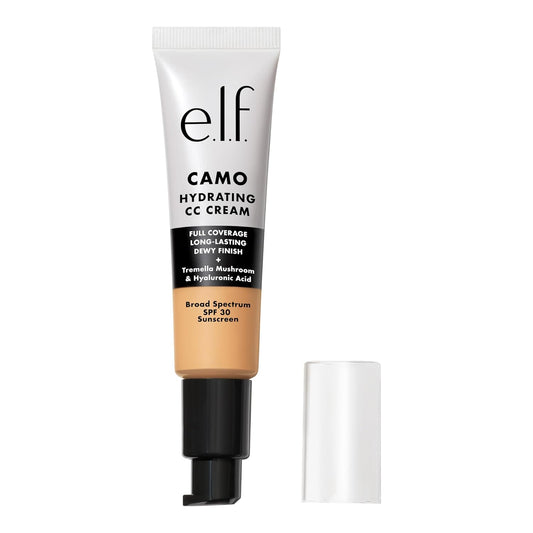 e.l.f. Hydrating Camo CC Cream, SPF 30, Color Correcting Full Coverage Foundation For A Dewy Finish, Vegan & Cruelty - Free, Light 280 N - 7DAY'S