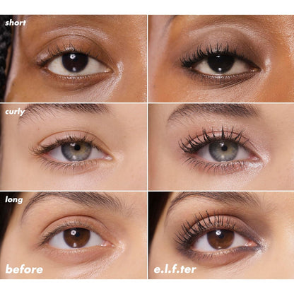 e.l.f. Incredi - Curl Mascara, Volumizing Mascara For A Bold, Lasting, Lifted Curl, Smudge - Resistant Formula, Vegan & Cruelty - Free, Pitch Black - 7DAY'S