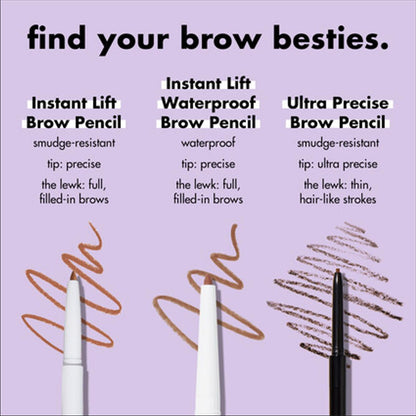 e.l.f. Instant Lift Brow Pencil, Dual - Sided, Precise, Fine Tip, Shapes, Defines, Fills Brows, Contours, Combs, Tames, Neutral Brown, 0.006 Oz - 7DAY'S