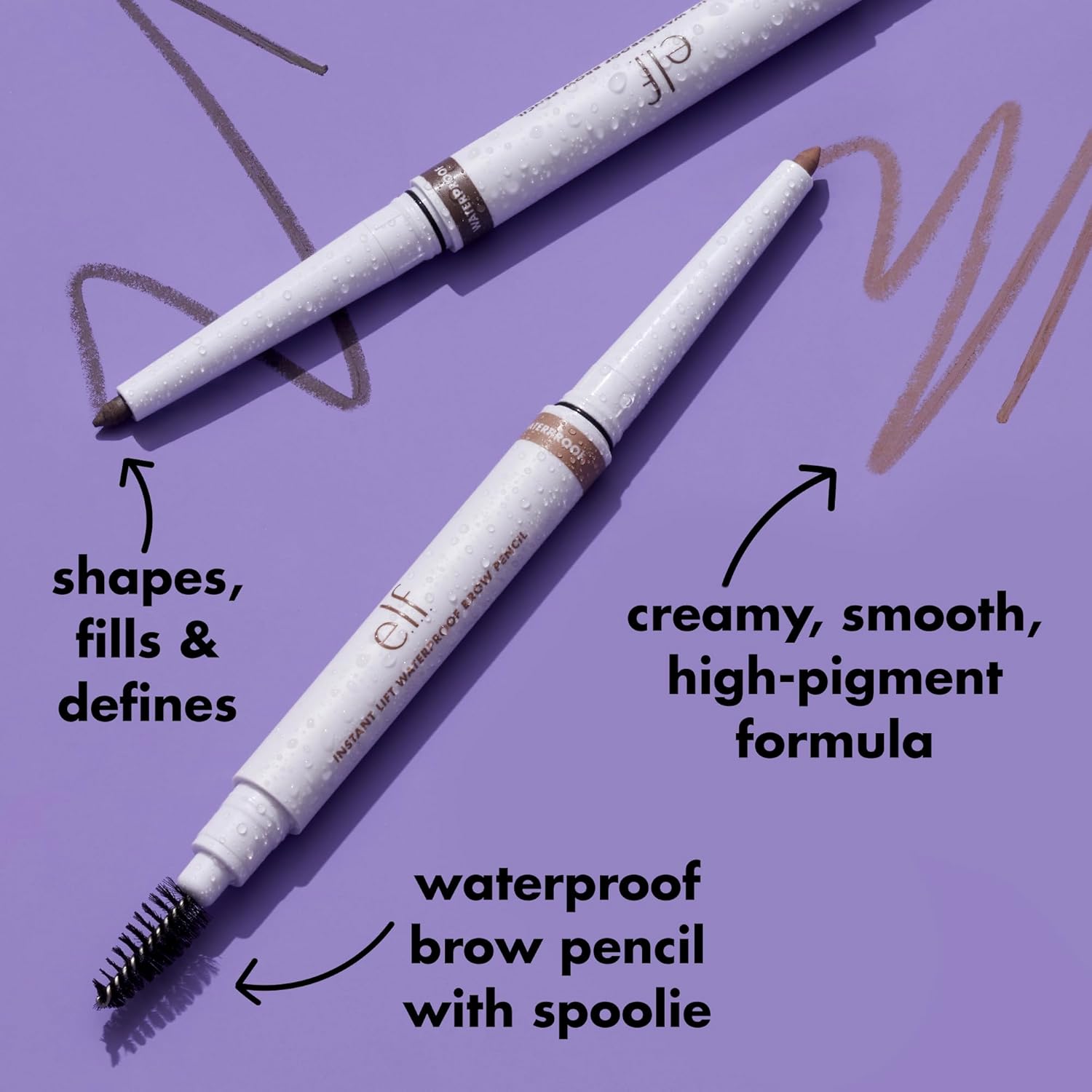 e.l.f. Instant Lift Waterproof Brow Pencil, Long - Lasting Eyebrow Pencil For Grooming & Shaping Brows, Vegan & Cruelty - free, Neutral Brown - 7DAY'S