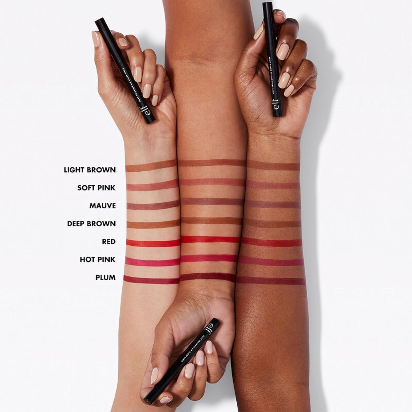 e.l.f. Love Triangle Lip Filler Liner, 2 - in - 1 Lipliner Pencil For Sculpting & Filling, Long - Lasting Intense Color, Vegan & Cruelty - Free, Mauve - 7DAY'S