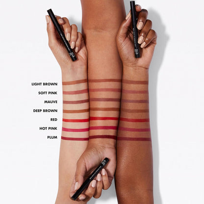 e.l.f. Love Triangle Lip Filler Liner, 2 - in - 1 Lipliner Pencil For Sculpting & Filling, Long - Lasting Intense Color, Vegan & Cruelty - Free, Mauve - 7DAY'S