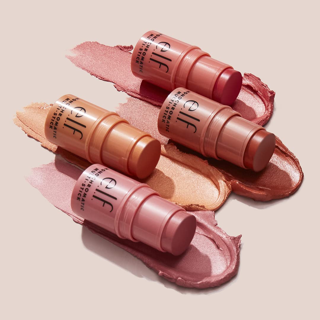 e.l.f. Monochromatic Multi Stick, Luxuriously Creamy & Blendable Color, For Eyes, Lips & Cheeks, Dazzling Peony, 0.17 Oz - 7DAY'S