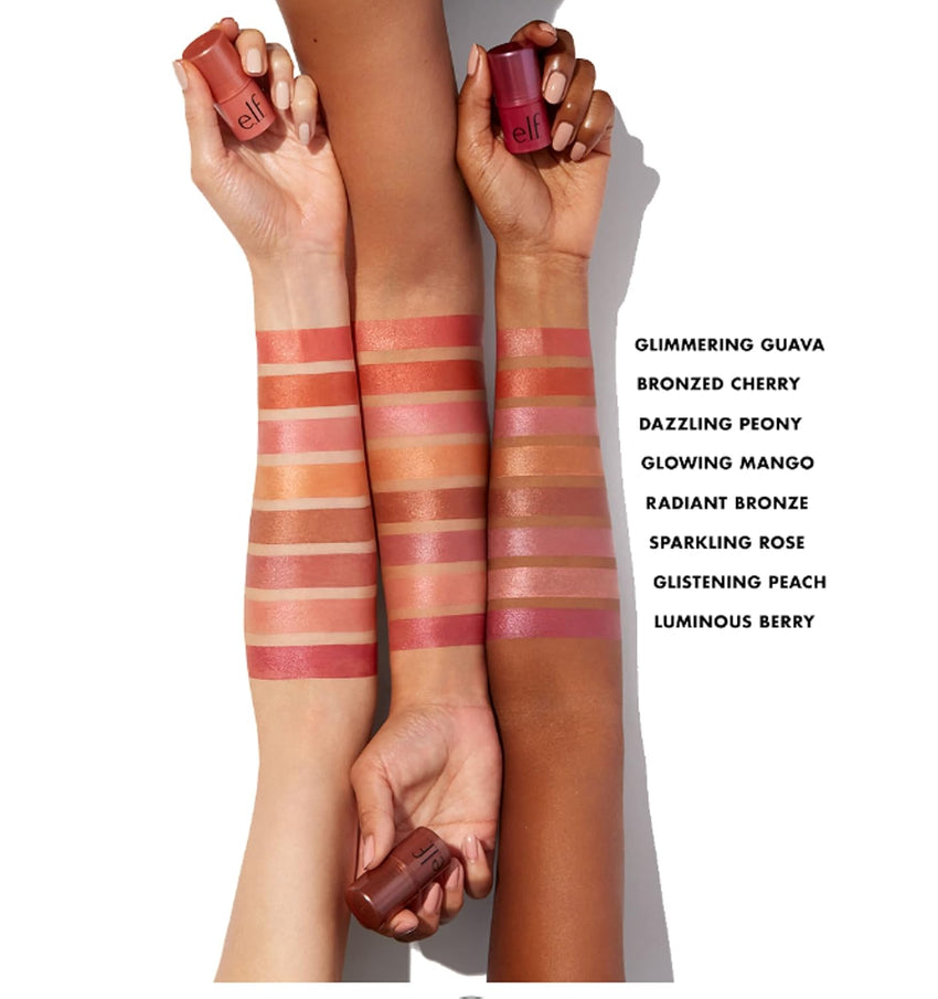 e.l.f. Monochromatic Multi Stick, Luxuriously Creamy & Blendable Color, For Eyes, Lips & Cheeks, Dazzling Peony, 0.17 Oz - 7DAY'S