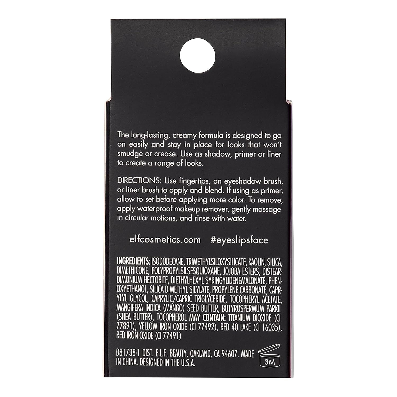 e.l.f. No Budge Cream Eyeshadow, 3 - in - 1 Eyeshadow, Primer & Liner With Crease - Resistant Color & Stay - Put Power, Vegan & Cruelty - Free, Wildflower - 7DAY'S