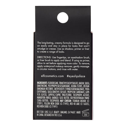 e.l.f. No Budge Cream Eyeshadow, 3 - in - 1 Eyeshadow, Primer & Liner With Crease - Resistant Color & Stay - Put Power, Vegan & Cruelty - Free, Wildflower - 7DAY'S