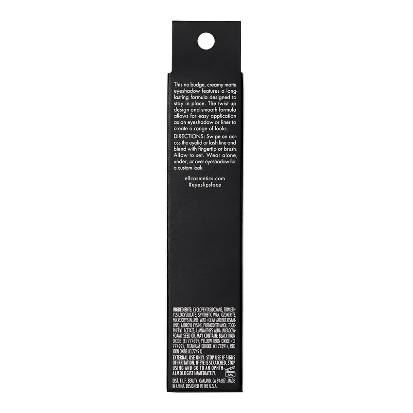 e.l.f. No Budge Matte Shadow Stick, One - Swipe Cream Eyeshadow Stick, Long - Wear & Crease Resistant, Matte Finish, Trift Shop - 7DAY'S