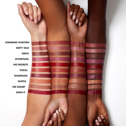 e.l.f. O Face Satin Lipstick, Richly Pigmented, Nourishing & Long - Lasting Creamy Lipstick, Infused With Jojoba, Vegan & Cruelty - Free, Dirty Talk - 7DAY'S