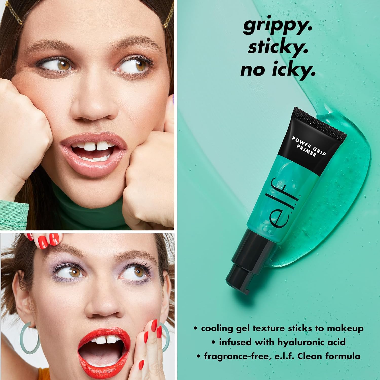 e.l.f. Power Grip Primer, Gel - Based & Hydrating Face Primer For Smoothing Skin & Gripping Makeup, Moisturizes & Primes, 0.811 Fl Oz (24 ml.) - 7DAY'S