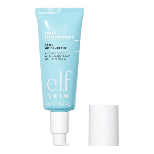 e.l.f. SKIN Holy Hydration! Daily Hydration Moisturizer, Ultra - Hydrating Formula, Infused with Aloe, Jojoba Oil & Shea Butter, Vegan & Cruelty - Free, 2.53 Fl Oz - 7DAY'S