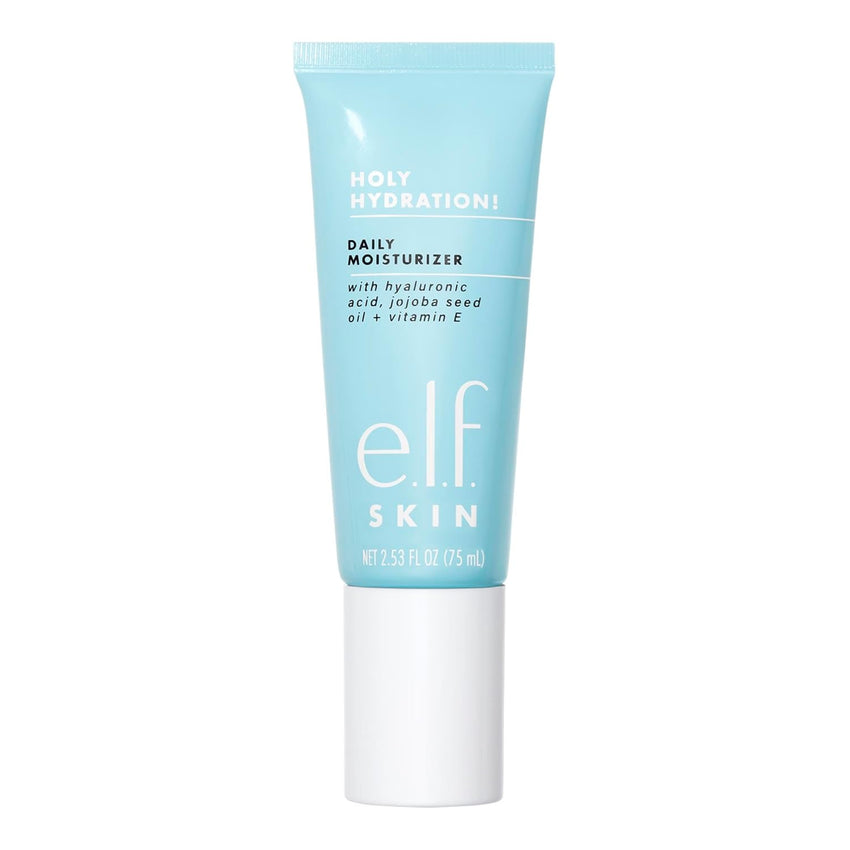 e.l.f. SKIN Holy Hydration! Daily Hydration Moisturizer, Ultra - Hydrating Formula, Infused with Aloe, Jojoba Oil & Shea Butter, Vegan & Cruelty - Free, 2.53 Fl Oz - 7DAY'S