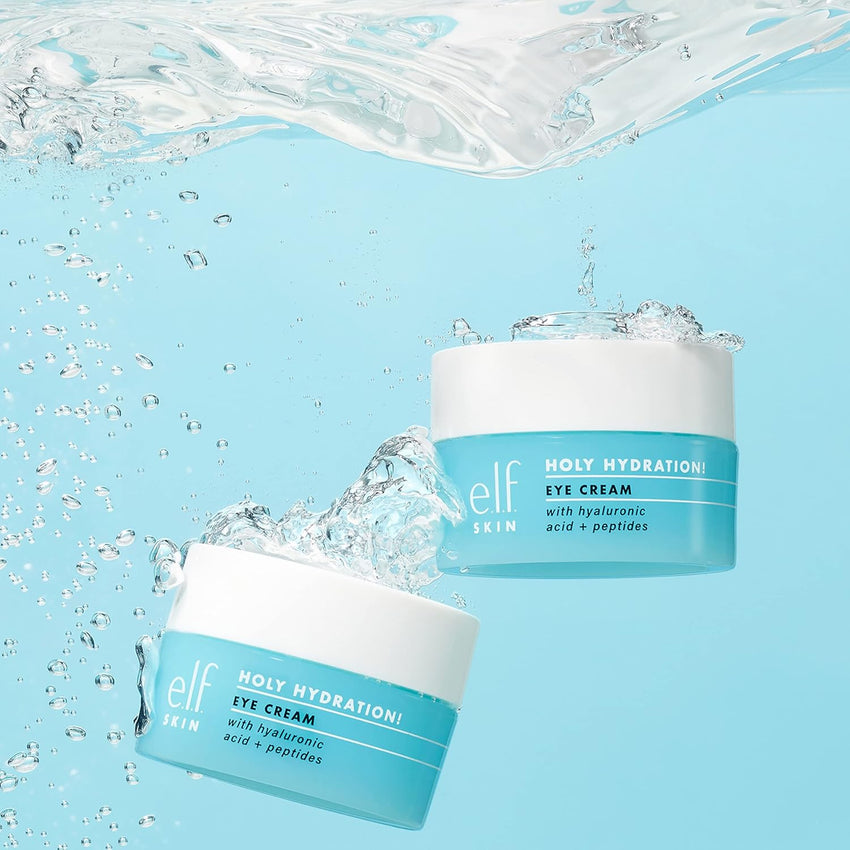 e.l.f. SKIN Holy Hydration! Eye Cream, Rich Hydrating Eye Cream For Minimizing Dark Circles, Infused With Hyaluronic Acid, Vegan & Cruelty - free - 7DAY'S