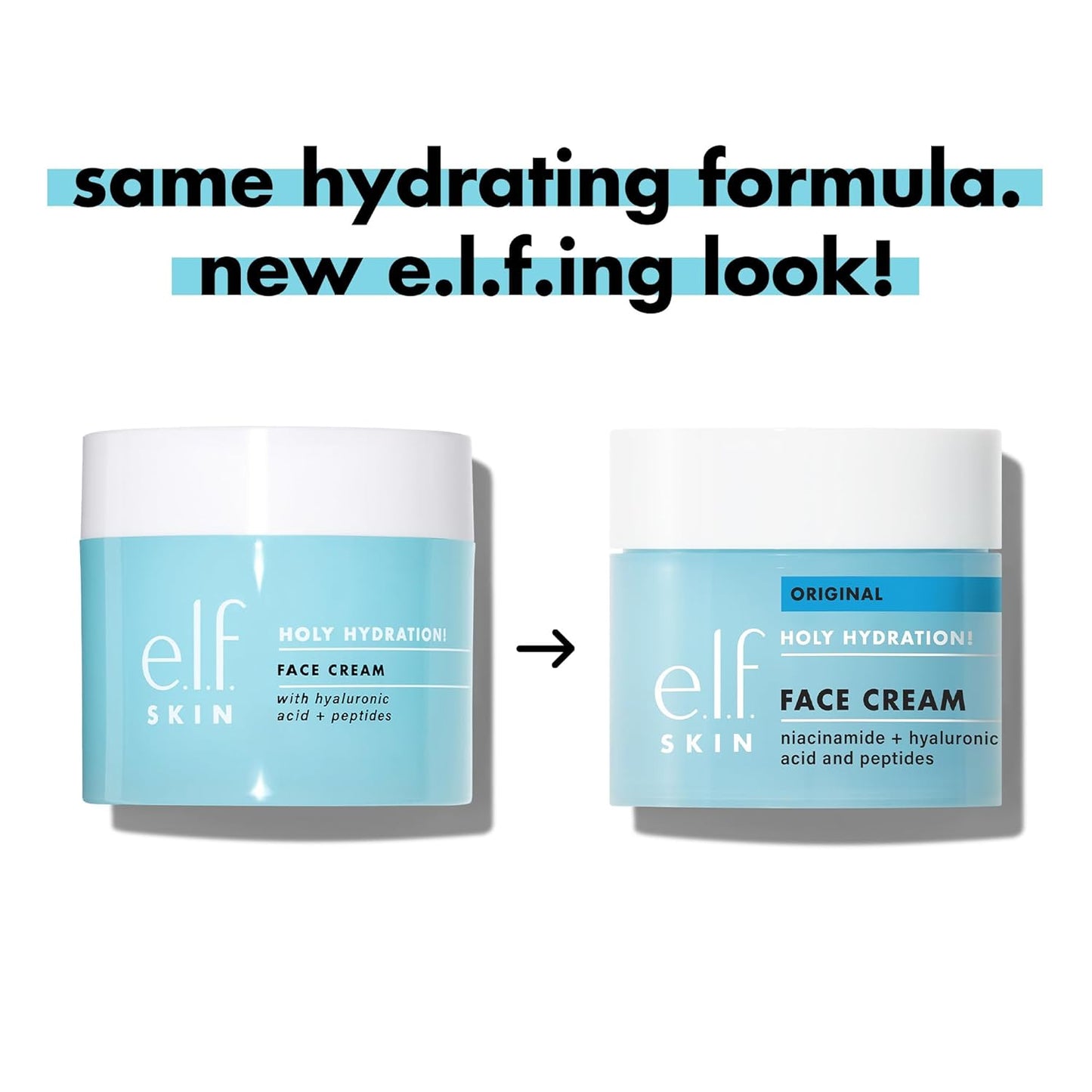 e.l.f. SKIN Holy Hydration! Face Cream, Moisturizer For Nourishing & Plumping Skin, Infused With Hyaluronic Acid, Vegan & Cruelty - Free, 1.76 Oz - 7DAY'S