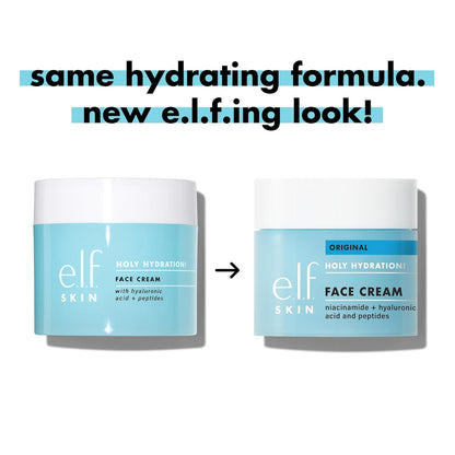 e.l.f. SKIN Holy Hydration! Face Cream, Moisturizer For Nourishing & Plumping Skin, Infused With Hyaluronic Acid, Vegan & Cruelty - Free, 1.76 Oz - 7DAY'S