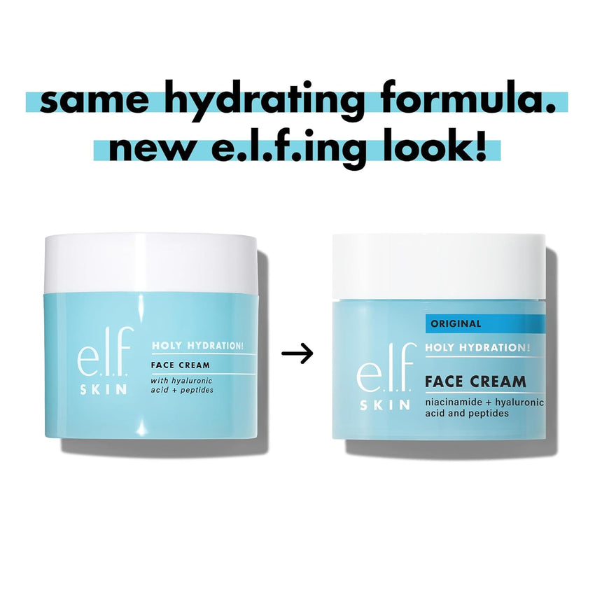 e.l.f. SKIN Holy Hydration! Face Cream, Moisturizer For Nourishing & Plumping Skin, Infused With Hyaluronic Acid, Vegan & Cruelty - Free, 1.76 Oz - 7DAY'S