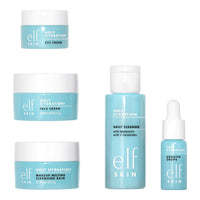 e.l.f. SKIN Holy Hydration! Hydrated Ever After Skincare Mini Kit, Cleanser, Makeup Remover, Moisturiser & Eye Cream For Hydrating Skin, Airplane - Friendly Sizes - 7DAY'S