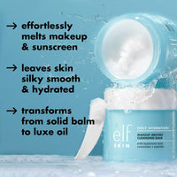 e.l.f. SKIN Holy Hydration! Makeup Melting Cleansing Balm, Face Cleanser & Makeup Remover, Infused with Hyaluronic Acid to Hydrate Skin - 7DAY'S