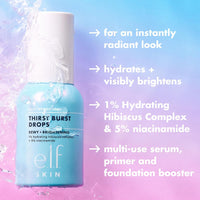 e.l.f. SKIN Holy Hydration! Thirst Burst Drops, Serum For A Radiant Complexion Instantly & Over Time, Made With Hyaluronic Acid, Vegan & Cruelty - Free - 7DAY'S