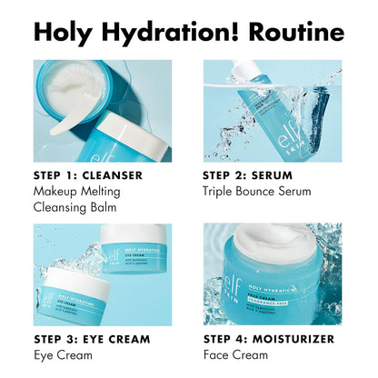 e.l.f. SKIN Holy Hydration! Triple Bounce Serum, 1.7% Hyaluronic Acid Serum For Plump, Bouncy Skin, Great For Hydrating Dry Skin - 7DAY'S