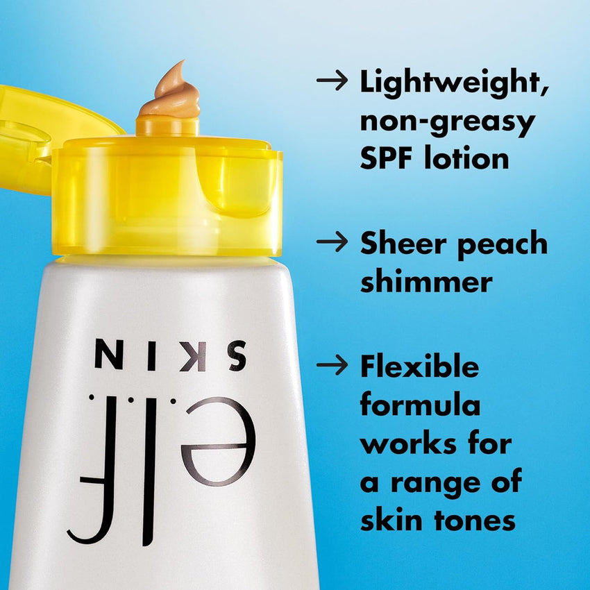 e.l.f. SKIN Suntouchable Whoa Glow SPF 30, Sunscreen & Makeup Primer For A Glowy Finish, Made With Hyaluronic Acid, Vegan & Cruelty - Free, Packaging May Vary, Sunlight - 7DAY'S
