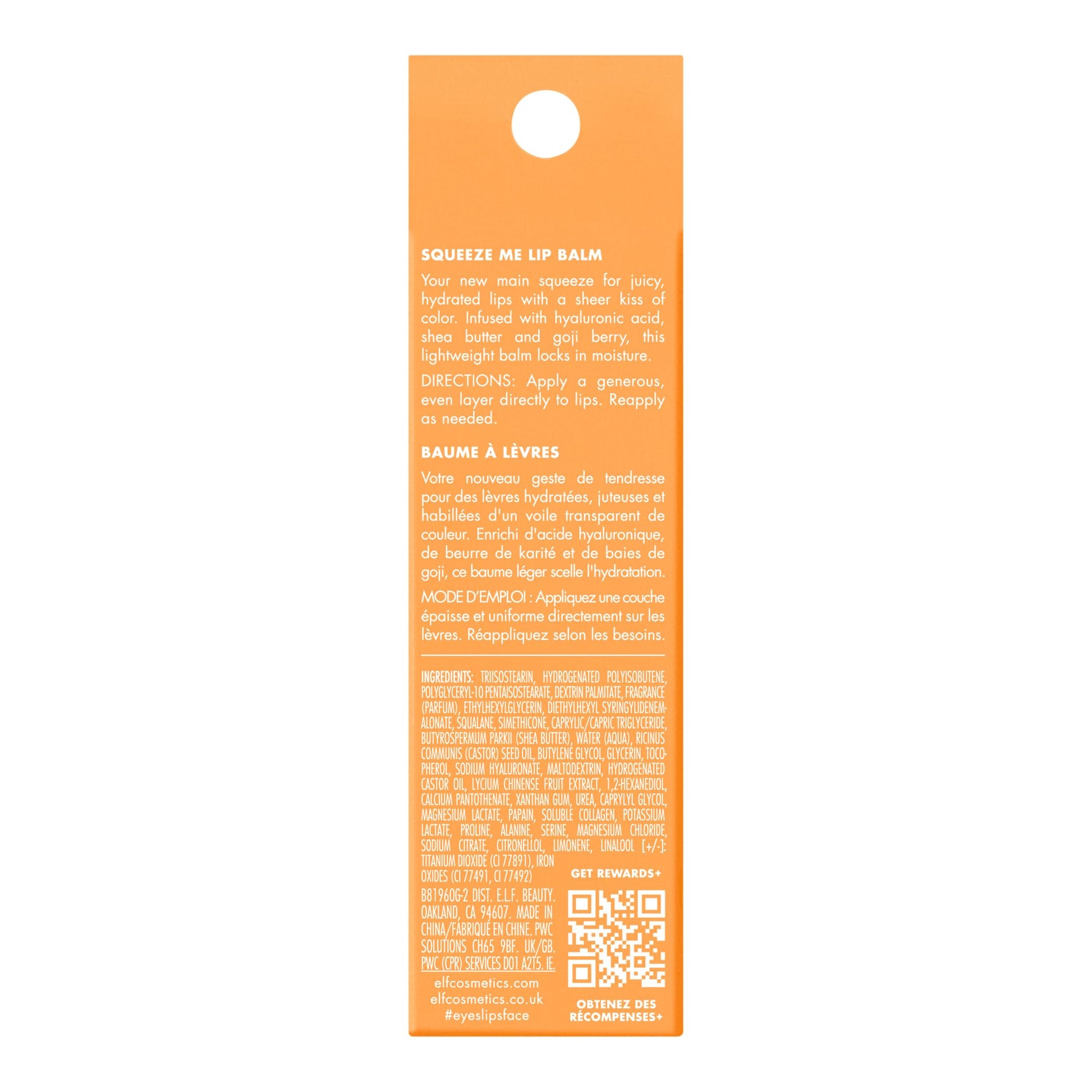 e.l.f. Squeeze Me Lip Balm, Moisturizing Lip Balm For A Sheer Tint Of Color, Infused With Hyaluronic Acid, Vegan & Cruelty - free, Strawberry - 7DAY'S
