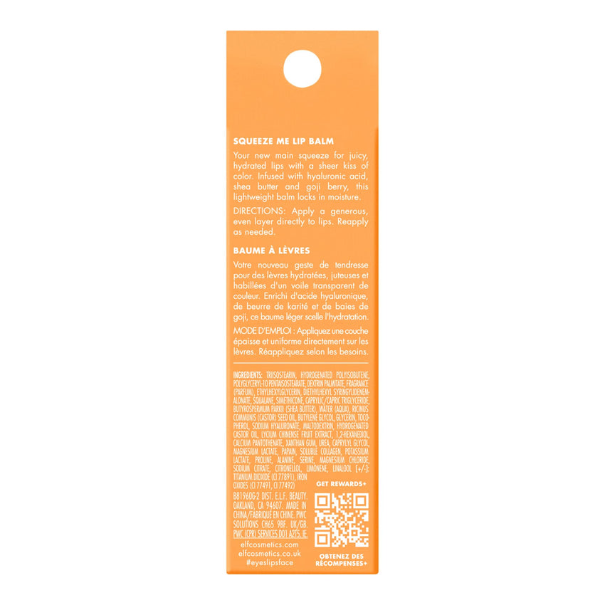 e.l.f. Squeeze Me Lip Balm, Moisturizing Lip Balm For A Sheer Tint Of Color, Infused With Hyaluronic Acid, Vegan & Cruelty - free, Strawberry - 7DAY'S