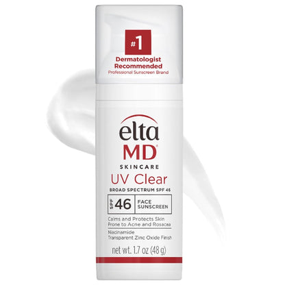 EltaMD UV Clear Face Sunscreen SPF 46, Oil - Free Sunscreen with Zinc Oxide, Dermatologist Recommended - 7DAY'S