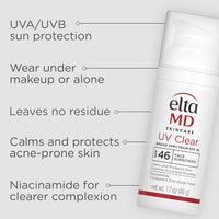 EltaMD UV Clear Face Sunscreen SPF 46, Oil - Free Sunscreen with Zinc Oxide, Dermatologist Recommended - 7DAY'S