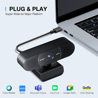 EMEET 1080P Webcam with Microphone, C960 Web Camera, 2 Mics, 90° FOV, USB Type - A & A - to - C Adapter, Plug&Play Computer Camera for Online Calling/Conferencing, Zoom/Teams/Facetime/YouTube, 2025 Version - 7DAY'S