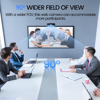 EMEET 1080P Webcam with Microphone, C960 Web Camera, 2 Mics, 90° FOV, USB Type - A & A - to - C Adapter, Plug&Play Computer Camera for Online Calling/Conferencing, Zoom/Teams/Facetime/YouTube, 2025 Version - 7DAY'S