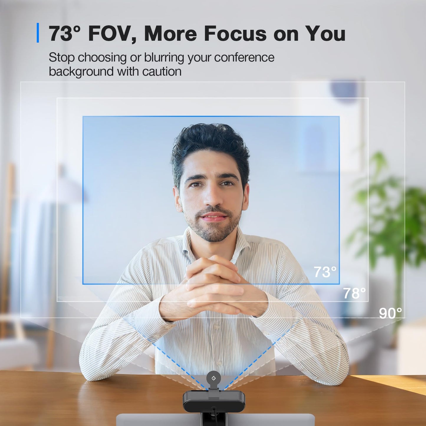 EMEET 1080P Webcam with Microphone, C960 Web Camera, 2 Mics, 90° FOV, USB Type - A & A - to - C Adapter, Plug&Play Computer Camera for Online Calling/Conferencing, Zoom/Teams/Facetime/YouTube, 2025 Version - 7DAY'S