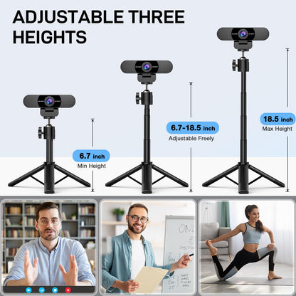 EMEET 1080P Webcam with Microphone, C960 Web Camera, 2 Mics, 90° FOV, USB Type - A & A - to - C Adapter, Plug&Play Computer Camera for Online Calling/Conferencing, Zoom/Teams/Facetime/YouTube, 2025 Version - 7DAY'S