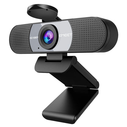 EMEET 1080P Webcam with Microphone, C960 Web Camera, 2 Mics, 90° FOV, USB Type - A & A - to - C Adapter, Plug&Play Computer Camera for Online Calling/Conferencing, Zoom/Teams/Facetime/YouTube, 2025 Version - 7DAY'S
