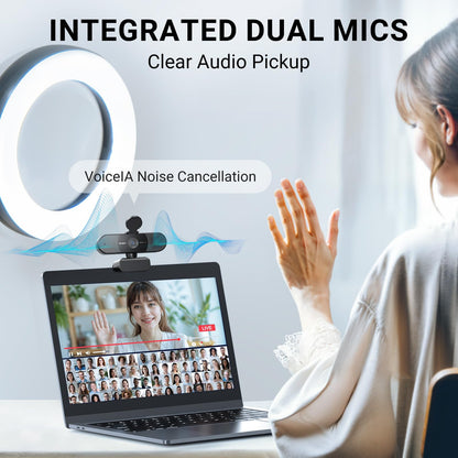 EMEET 1080P Webcam with Microphone, C960 Web Camera, 2 Mics, 90° FOV, USB Type - A & A - to - C Adapter, Plug&Play Computer Camera for Online Calling/Conferencing, Zoom/Teams/Facetime/YouTube, 2025 Version - 7DAY'S