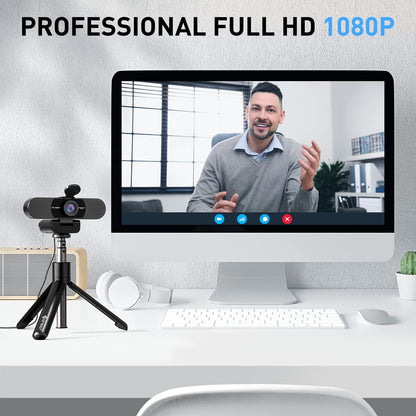 EMEET 1080P Webcam with Microphone, C960 Web Camera, 2 Mics, 90° FOV, USB Type - A & A - to - C Adapter, Plug&Play Computer Camera for Online Calling/Conferencing, Zoom/Teams/Facetime/YouTube, 2025 Version - 7DAY'S