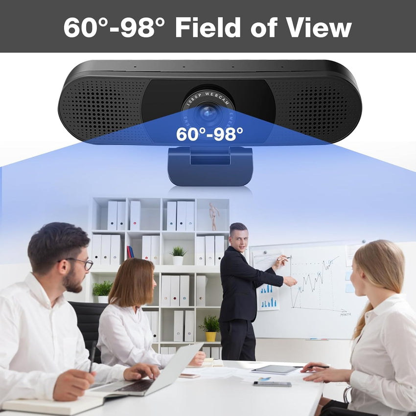 EMEET 1080P Webcam with Microphone, C960 Web Camera, 2 Mics, 90° FOV, USB Type - A & A - to - C Adapter, Plug&Play Computer Camera for Online Calling/Conferencing, Zoom/Teams/Facetime/YouTube, 2025 Version - 7DAY'S