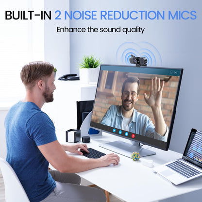 EMEET 1080P Webcam with Microphone, C960 Web Camera, 2 Mics, 90° FOV, USB Type - A & A - to - C Adapter, Plug&Play Computer Camera for Online Calling/Conferencing, Zoom/Teams/Facetime/YouTube, 2025 Version - 7DAY'S