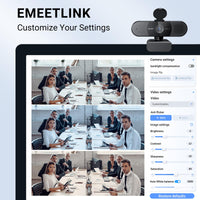 EMEET 1080P Webcam with Microphone, C960 Web Camera, 2 Mics, 90° FOV, USB Type - A & A - to - C Adapter, Plug&Play Computer Camera for Online Calling/Conferencing, Zoom/Teams/Facetime/YouTube, 2025 Version - 7DAY'S