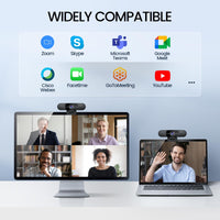 EMEET 1080P Webcam with Microphone, C960 Web Camera, 2 Mics, 90° FOV, USB Type - A & A - to - C Adapter, Plug&Play Computer Camera for Online Calling/Conferencing, Zoom/Teams/Facetime/YouTube, 2025 Version - 7DAY'S