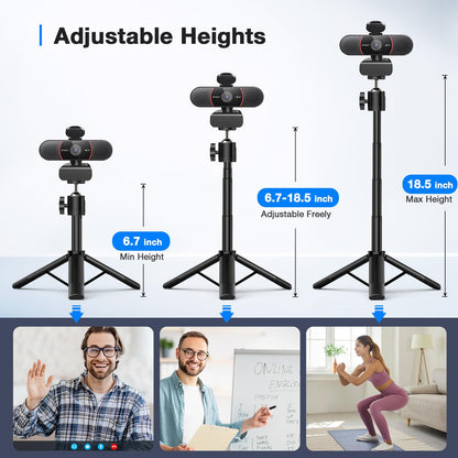 EMEET 1080P Webcam with Microphone, C960 Web Camera, 2 Mics, 90° FOV, USB Type - A & A - to - C Adapter, Plug&Play Computer Camera for Online Calling/Conferencing, Zoom/Teams/Facetime/YouTube, 2025 Version - 7DAY'S