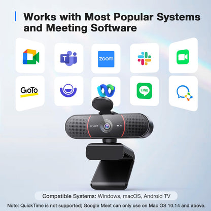 EMEET 1080P Webcam with Microphone, C960 Web Camera, 2 Mics, 90° FOV, USB Type - A & A - to - C Adapter, Plug&Play Computer Camera for Online Calling/Conferencing, Zoom/Teams/Facetime/YouTube, 2025 Version - 7DAY'S