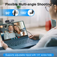 EMEET 1080P Webcam with Microphone, C960 Web Camera, 2 Mics, 90° FOV, USB Type - A & A - to - C Adapter, Plug&Play Computer Camera for Online Calling/Conferencing, Zoom/Teams/Facetime/YouTube, 2025 Version - 7DAY'S
