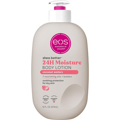 eos Shea Better Body Lotion Vanilla Cashmere, 24 - Hour Moisture Skin Care, Lightweight & Non - Greasy, Natural Shea, Vegan, Vanilla Body Lotion, 16 fl oz - 7DAY'S