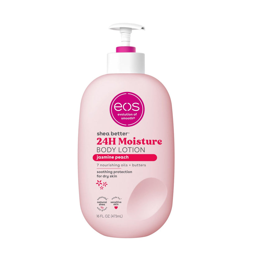 eos Shea Better Body Lotion Vanilla Cashmere, 24 - Hour Moisture Skin Care, Lightweight & Non - Greasy, Natural Shea, Vegan, Vanilla Body Lotion, 16 fl oz - 7DAY'S