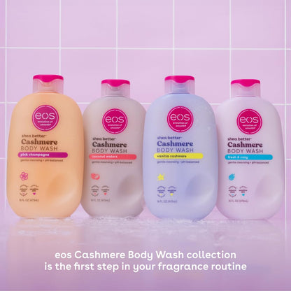 eos Shea Better Cashmere Body Wash, Vanilla Cashmere, Moisturizing, pH Balanced Body Wash, Creamy Gel Formula, Paraben & Phthalate Free, Sensitive Skin, 16 fl oz - 7DAY'S