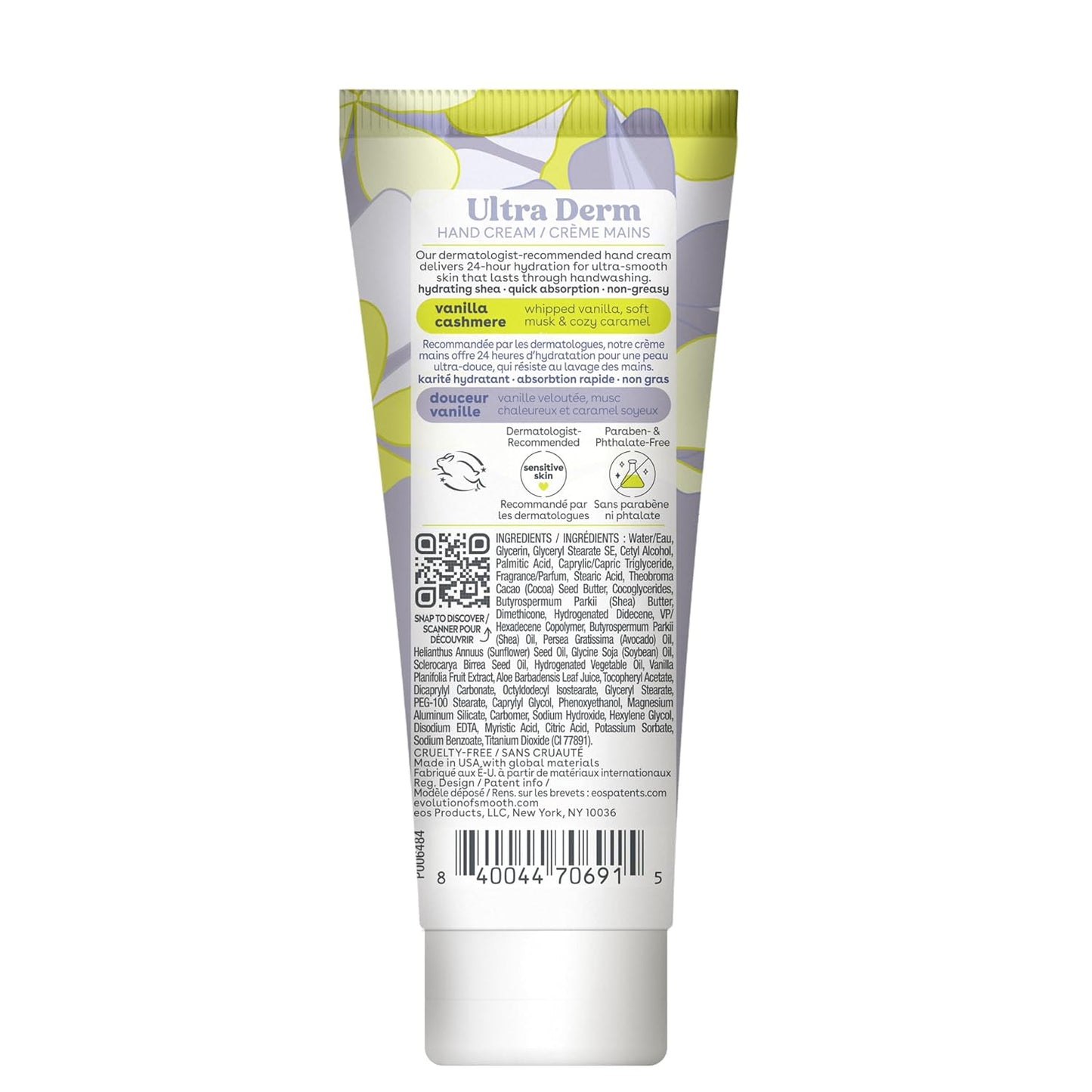 eos Shea Better Hand Cream - Vanilla Cashmere Hand Lotion | Instant Hydration + Lasting Protection | 2.5 oz - 7DAY'S
