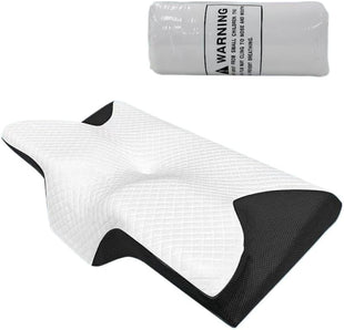 Ergonomic Memory Foam Neck Pillow, Comfortable Neck Support Cushion for Sleeping, Supportive Sleep Pillow（Super Good qualiey） (White) - 7DAY'S