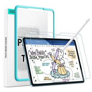 ESR 2 Pack Screen Protector for iPad Mini 7 (A17 Pro), iPad Mini 7th/6th Generation(8.3 inch, 2024/2021), Tempered Glass with Alignment Frame, Anti - Scratch, HD Clear, Apple Pencil Pro/USB - C Compatible - 7DAY'S