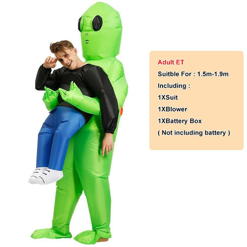 ET-Aliens Inflatable Costume Scary Monster Cosplay For Adult Kids Thanksgiving Christmas Party Festival Stage Children Clothing