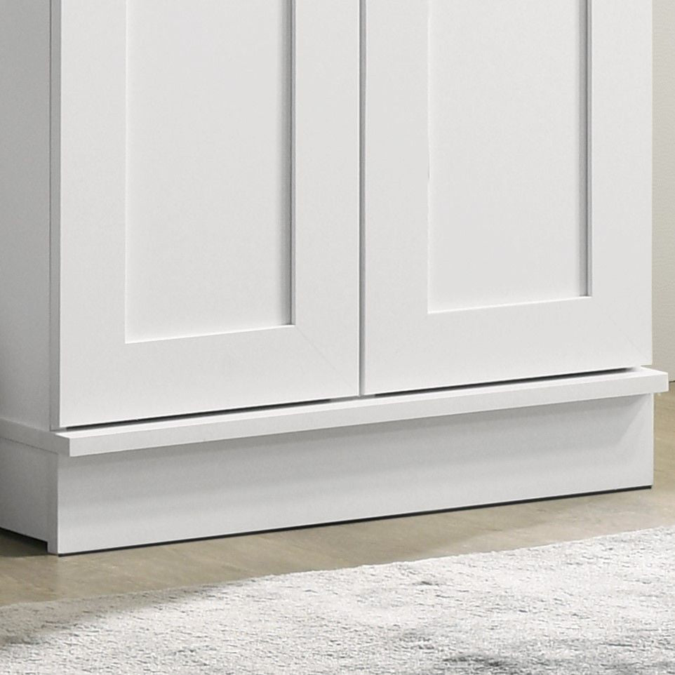 Evelyn 23" White Sleek Storage Cabinet with Framed Panel Design - 7DAY'S